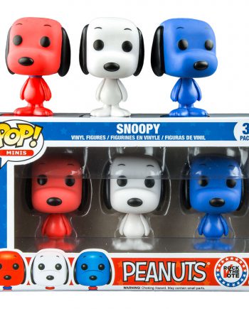 Funko POP! Peanuts 3-Pack SNOOPY Rock the Vote Vinyl Figure