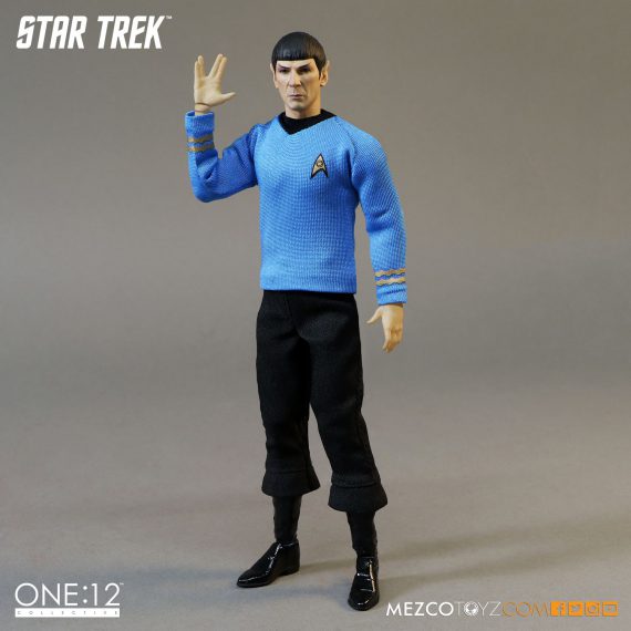 MEZCO Toys ONE:12 Collective Star Trek MR.SPOCK Action Figure 18cm