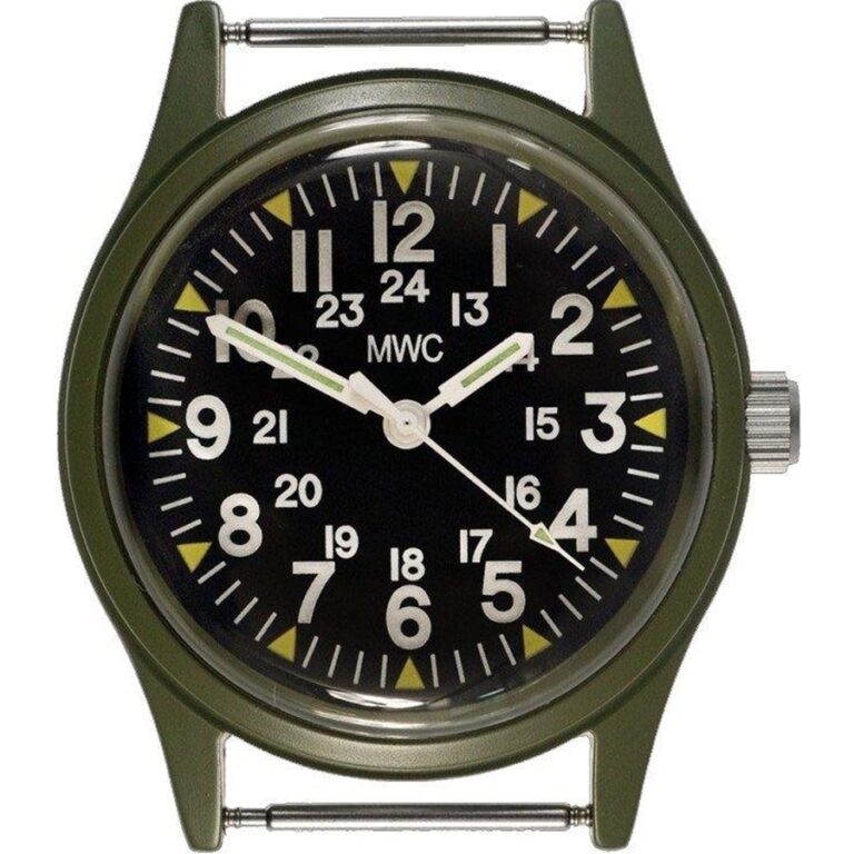 MWC Classic 1960s/70s Pattern Olive Vietnam War Watch On Khaki Webbing