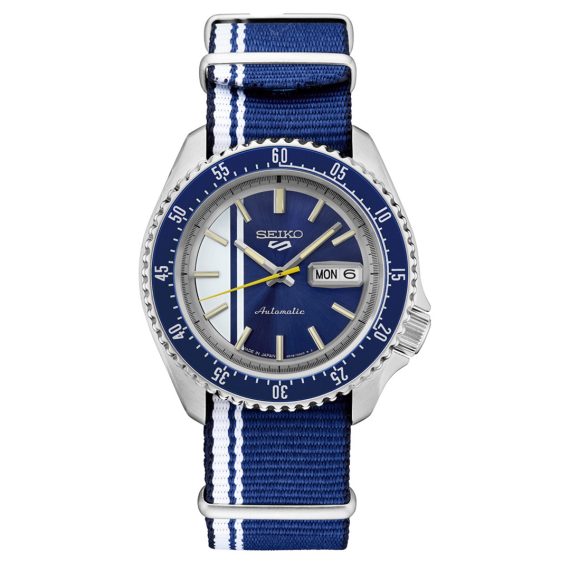 SEIKO 5 Sports SRPK69K1 U.S Special Creation Vintage Stripes ha colori vivaci e un design audace ispirato alle strisce delle auto da corsa d'epoca