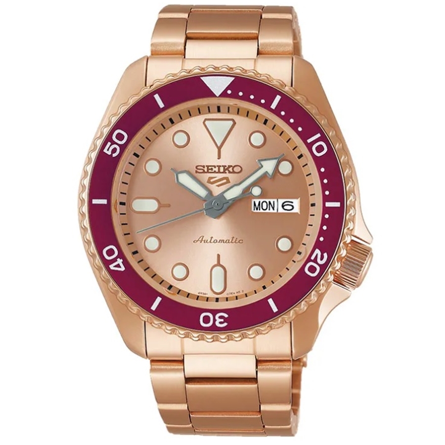 Seiko 5 Sports SRPK08K1 Customized Collection Rose Gold